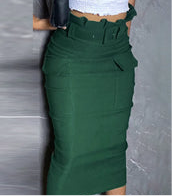Women’s High-Waist Bodycon Mid Skirt
