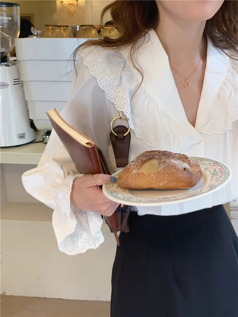 Women Blouse Female Shirt Summer Womens Blouses Spring Maxi Blusas Casual Elegant Vintage Long Sleeve Cotton Oversize Loose