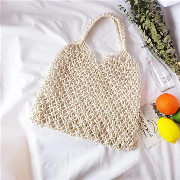 Women’s Hand-Woven Hollow Shoulder Tote
