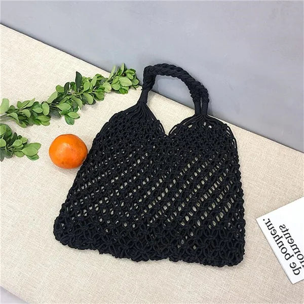 Women’s Hand-Woven Hollow Shoulder Tote