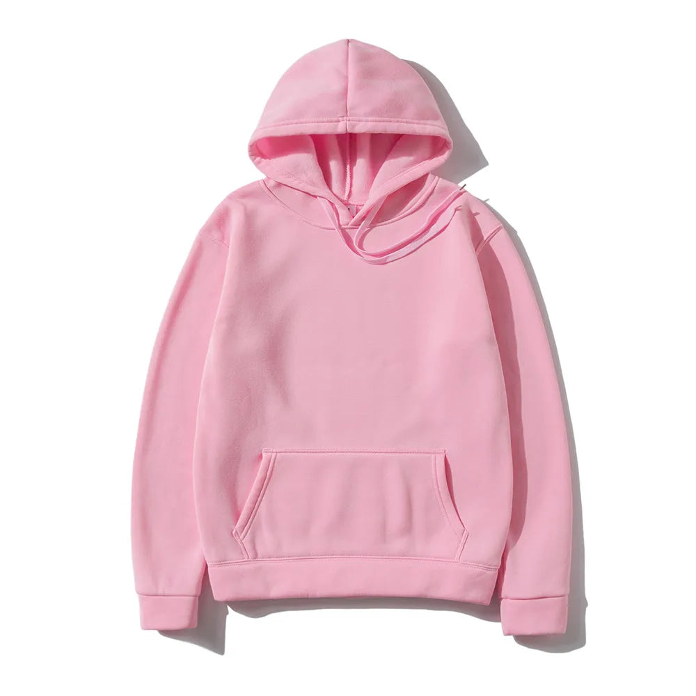 Unisex Solid Color Hoodie – Streetwear Fleece