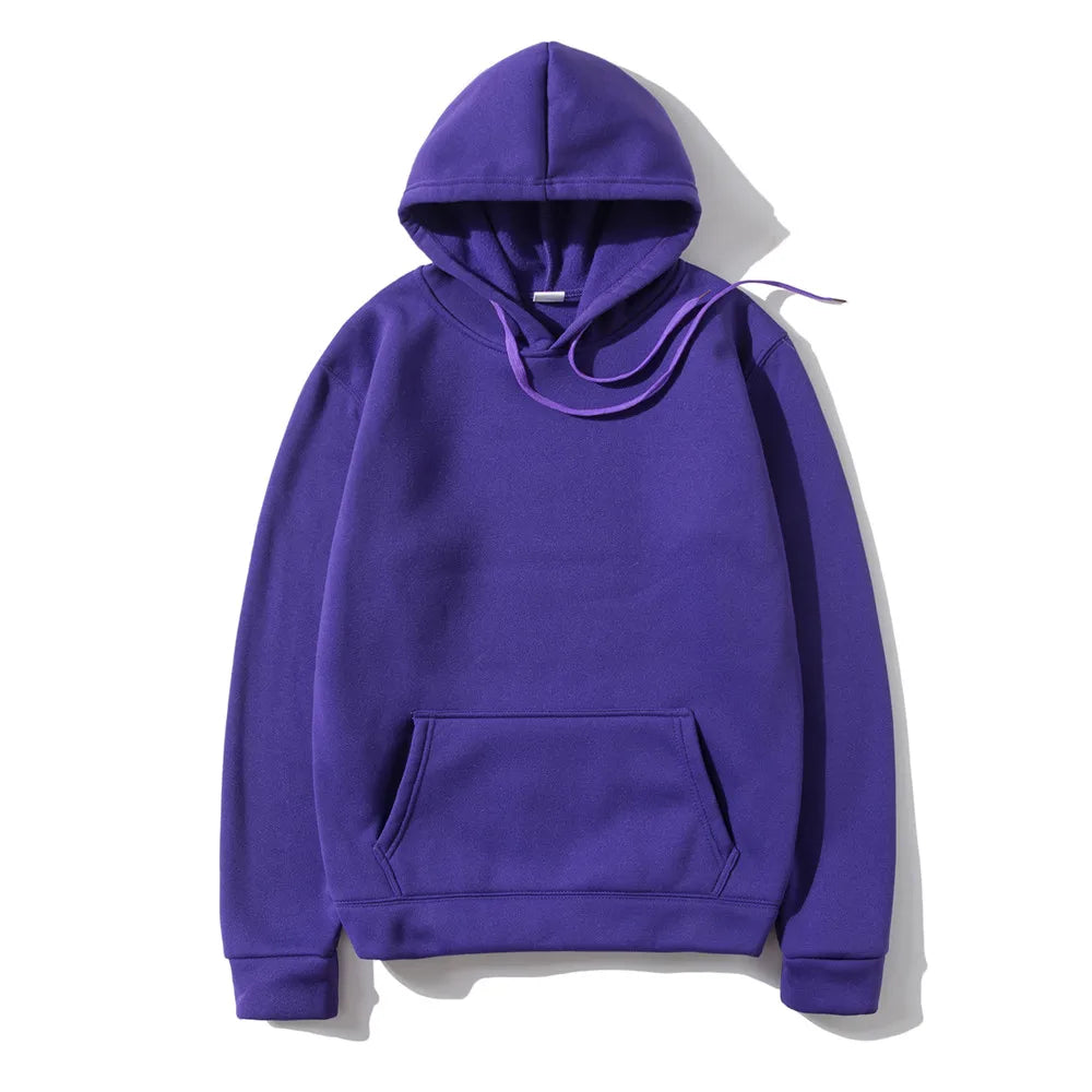 Unisex Solid Color Hoodie – Streetwear Fleece