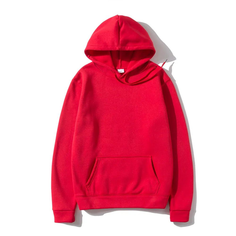 Unisex Solid Color Hoodie – Streetwear Fleece