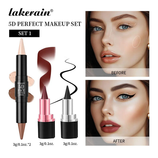 Makeup Set – Contour, Eyeliner & Lipstick