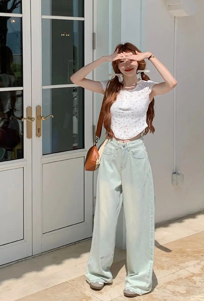Women’s Vintage Wide-Leg Summer Jeans