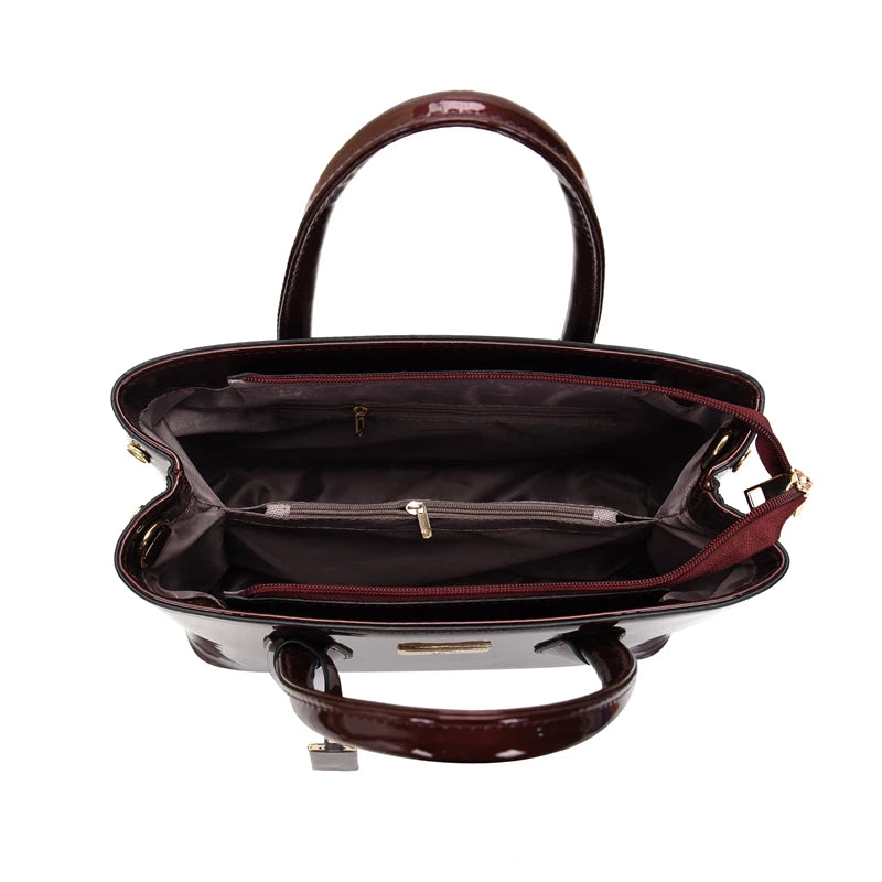 Women’s Patent Leather Shoulder Tote