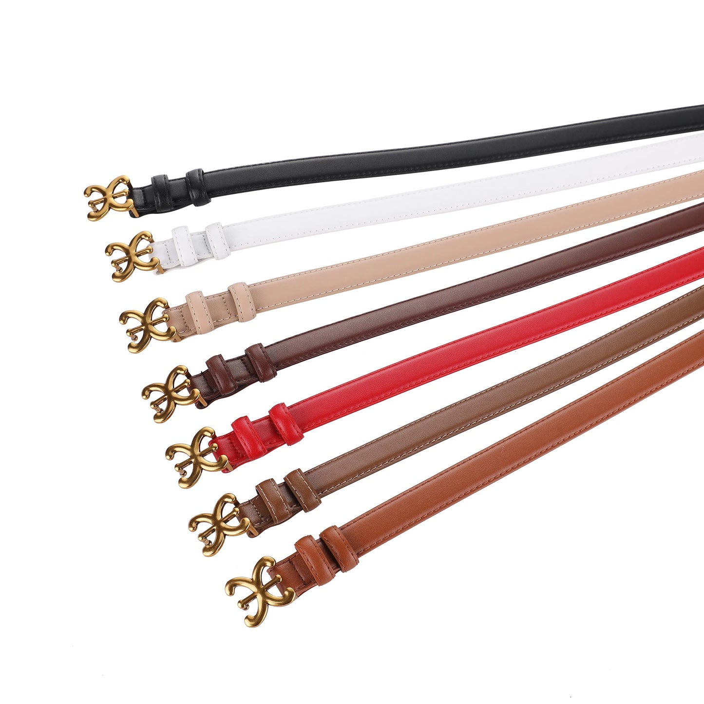 Women’s Luxury Leather Belt with Metal Buckle