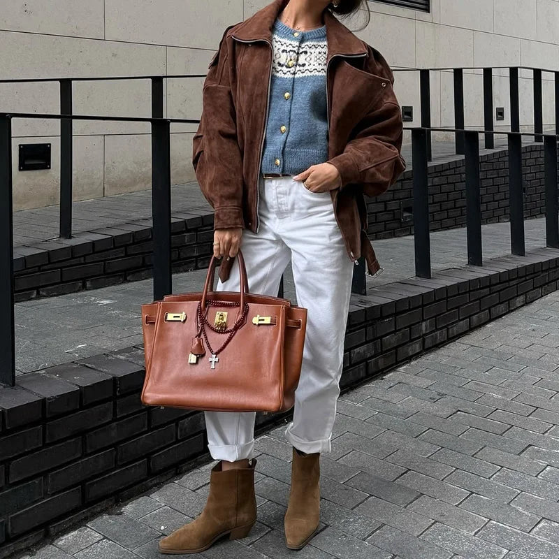 Women’s Oversize Suede Jacket