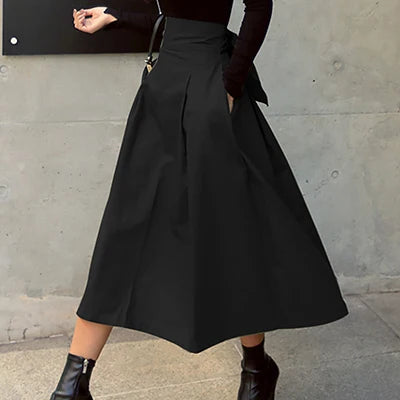 Women’s High-Waist Swing Skirt – Korean Fashion