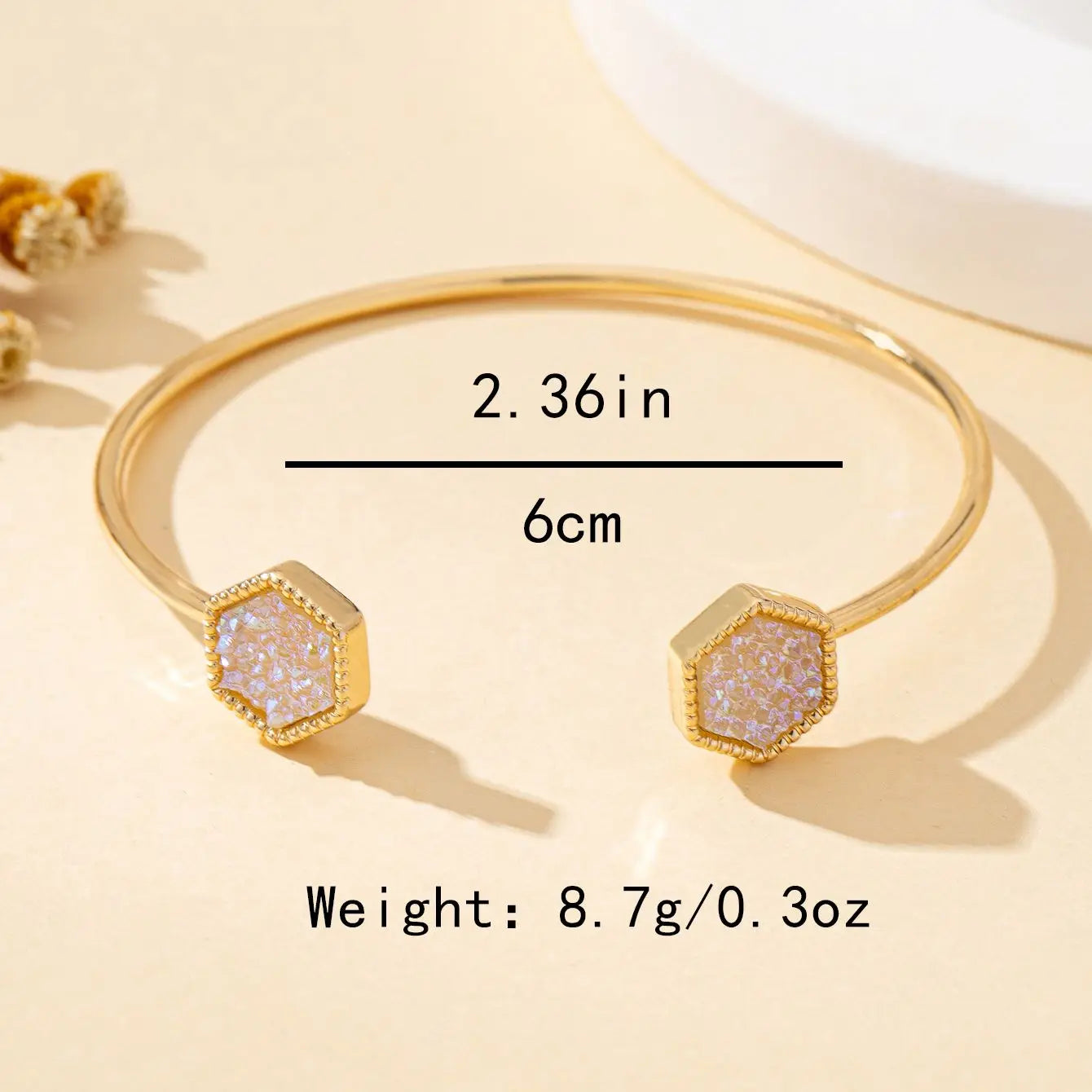 Women’s Adjustable Resin Open Bracelet