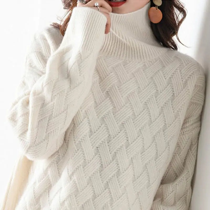 Women’s Oversize Cashmere Sweater – Long Sleeve