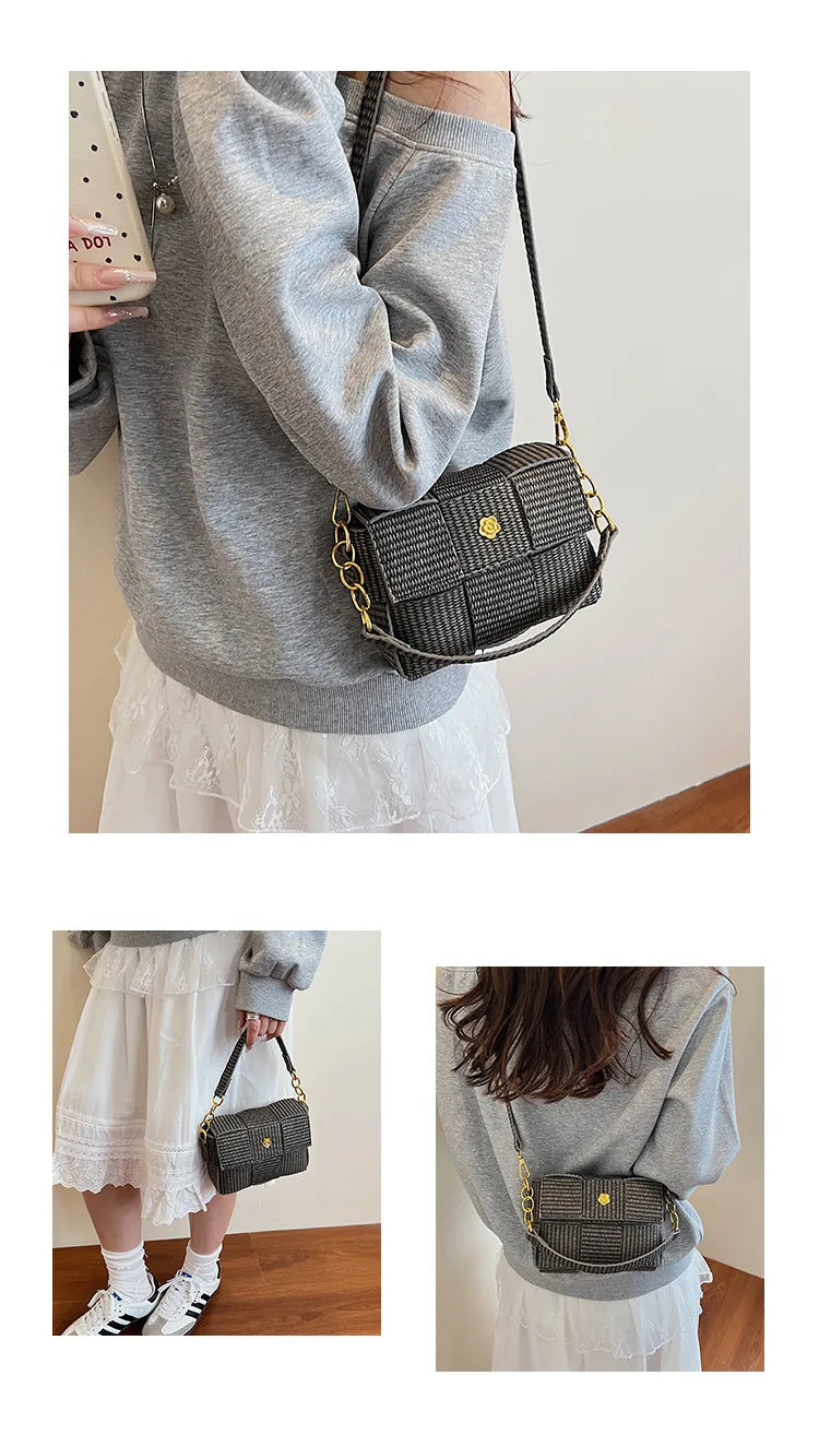 Women’s Woven Straw Tote Bag