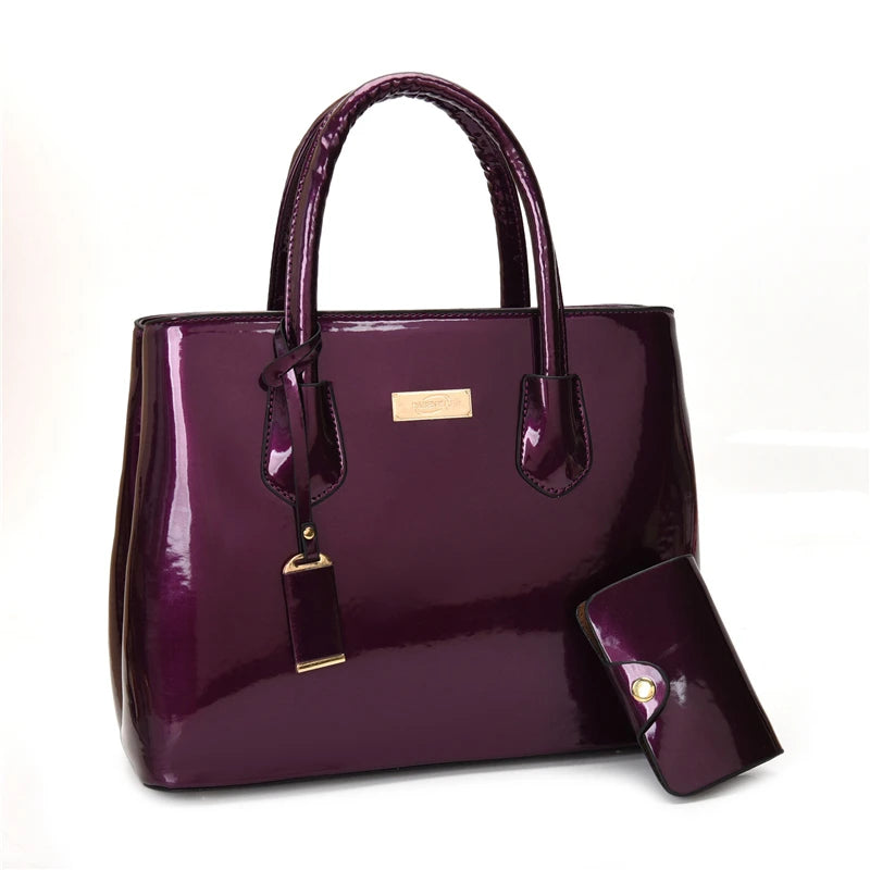 Women’s Patent Leather Shoulder Tote