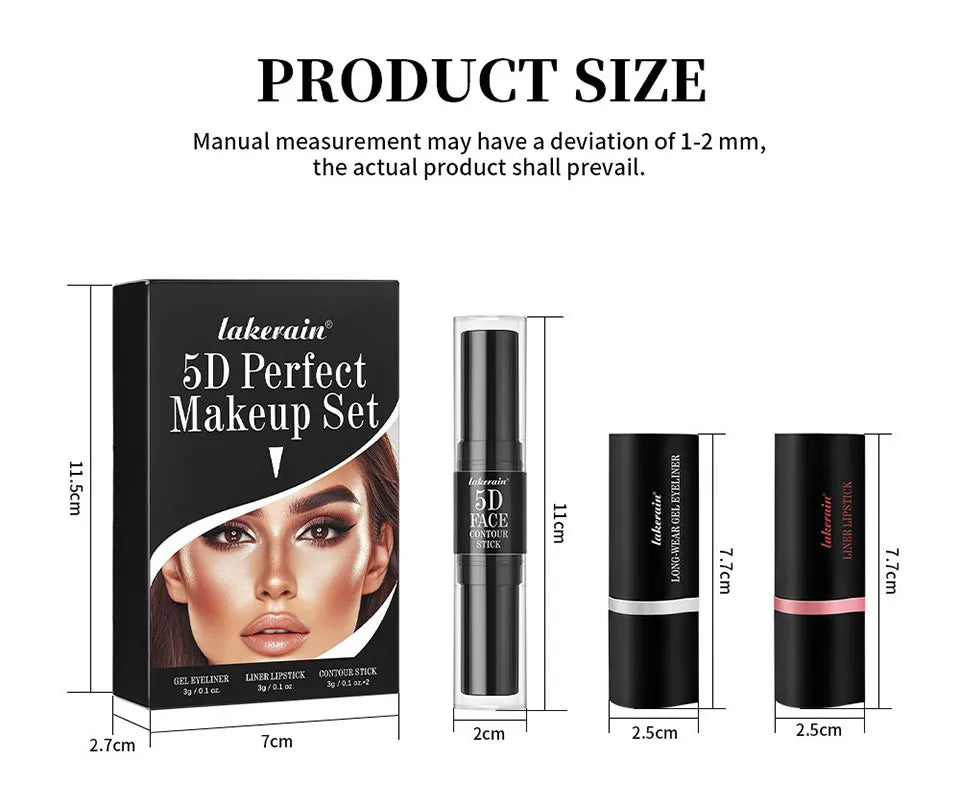 Makeup Set – Contour, Eyeliner & Lipstick