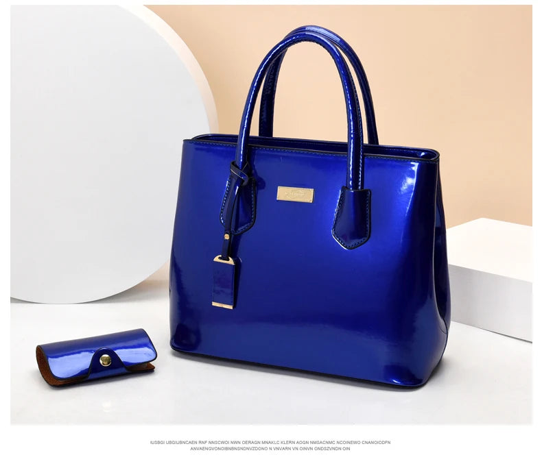 Women’s Patent Leather Shoulder Tote