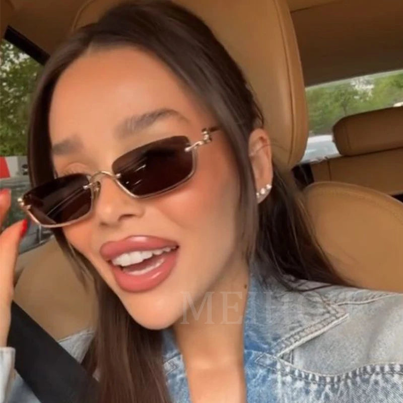 Women’s Half Frame Square Sunglasses