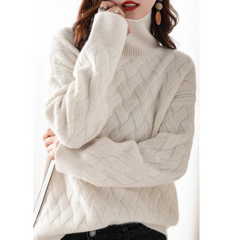 Women’s Oversize Cashmere Sweater – Long Sleeve