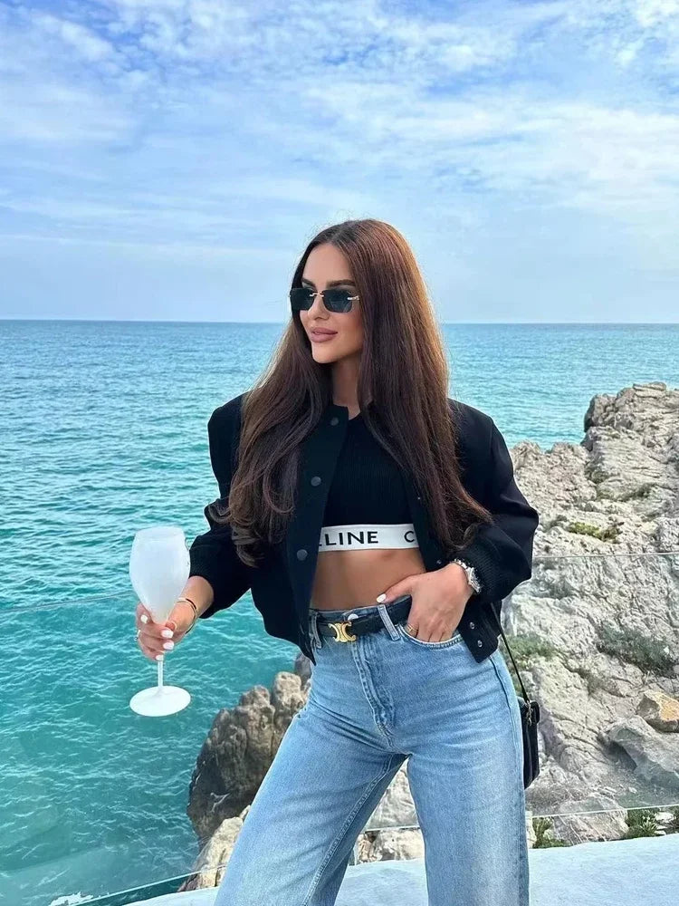 Women’s White Bomber Jacket