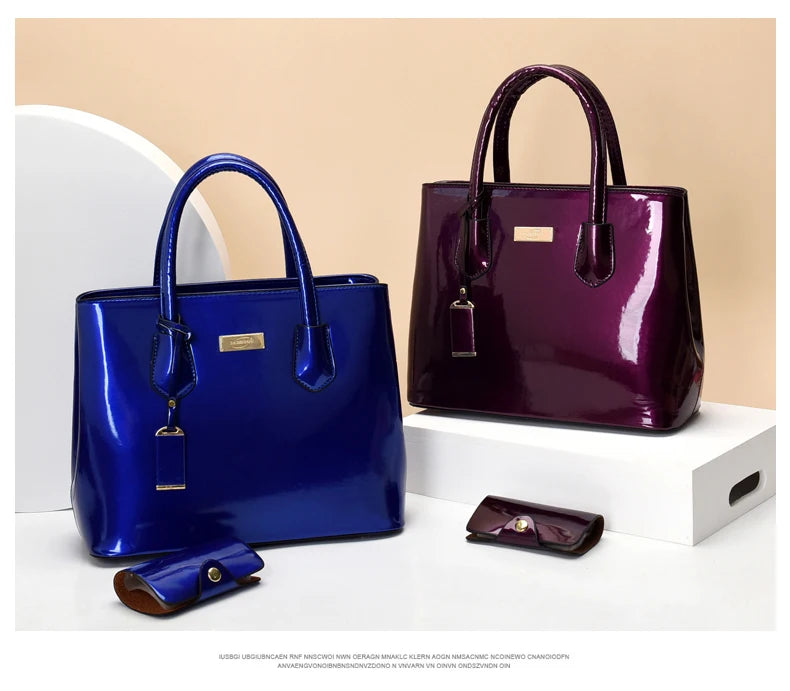 Women’s Patent Leather Shoulder Tote