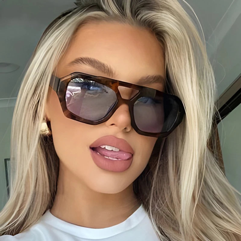 Unisex Vintage Square Sunglasses