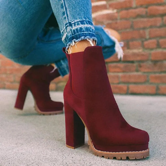 Women’s Chunky Heel Open-Toe Ankle Boots
