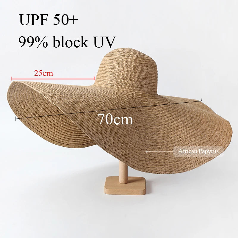 Women’s Oversized UV Protection Straw Hat