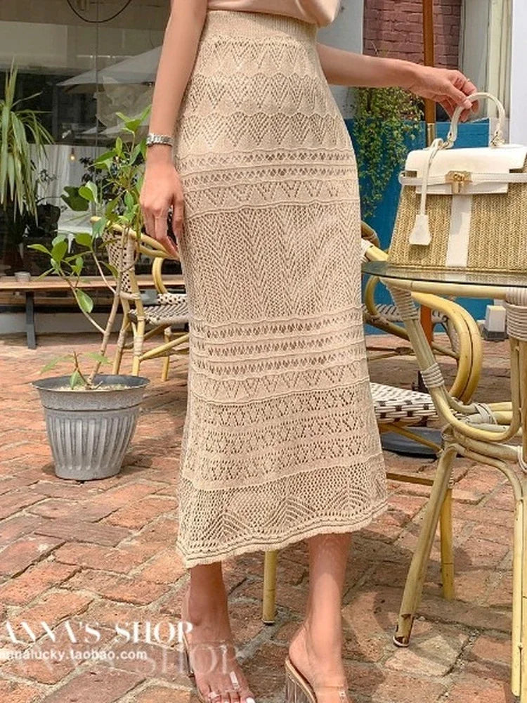 Women’s High-Waist Summer Midi Skirt