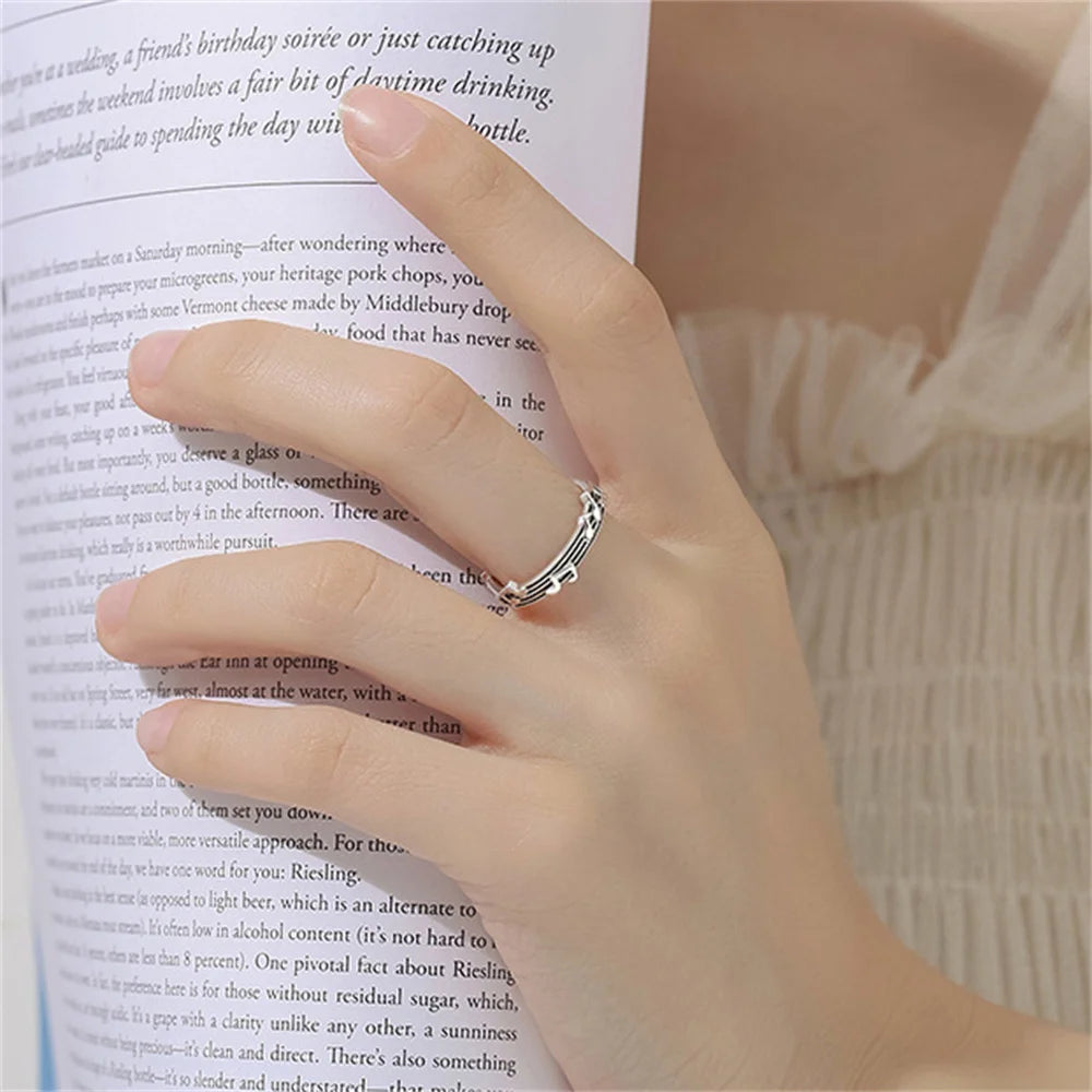 Women’s Music Note Stainless Steel Ring
