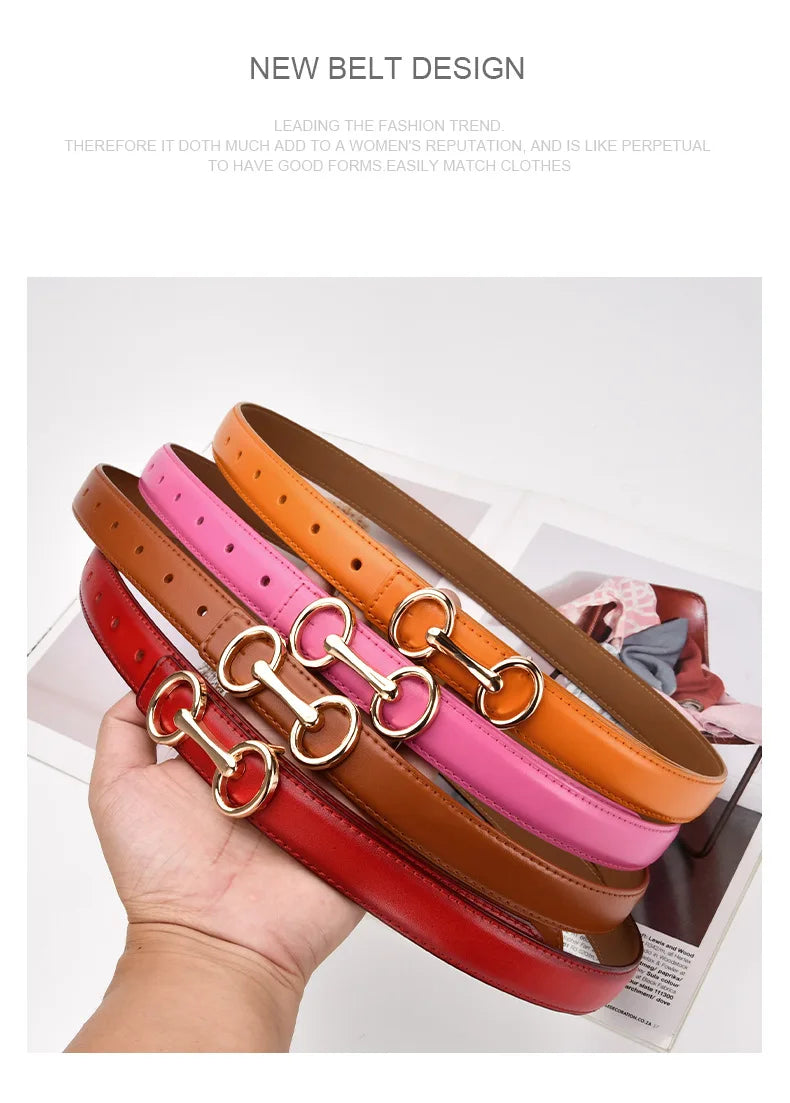 Women’s Leather Belt – 2.4 cm