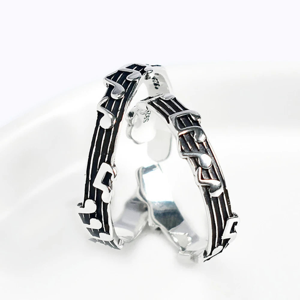 Women’s Music Note Stainless Steel Ring