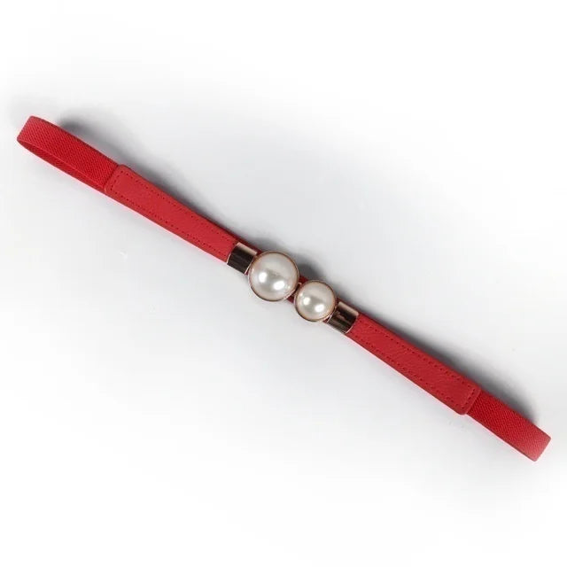 Women’s Double Pearl Elastic Belt