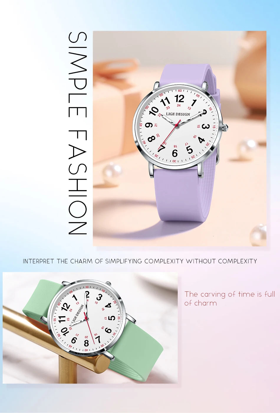 LIGE Women’s Waterproof Quartz Watch