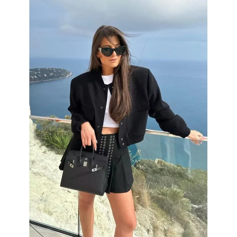 Women’s White Bomber Jacket