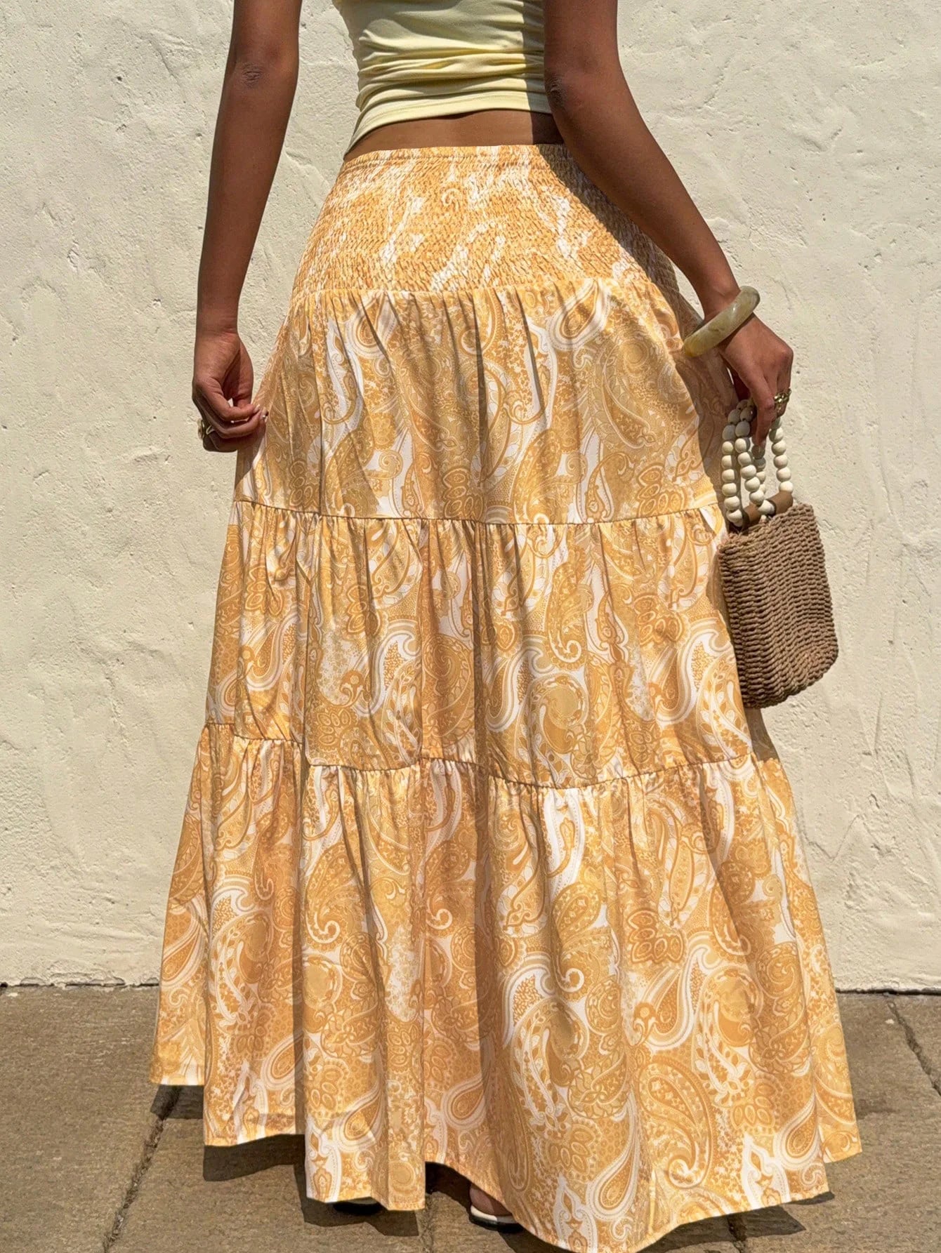 Women’s Elastic Waist A-Line Skirt