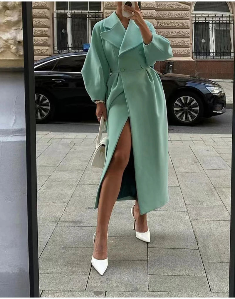 Women’s Vintage Double-Breasted Winter Coat