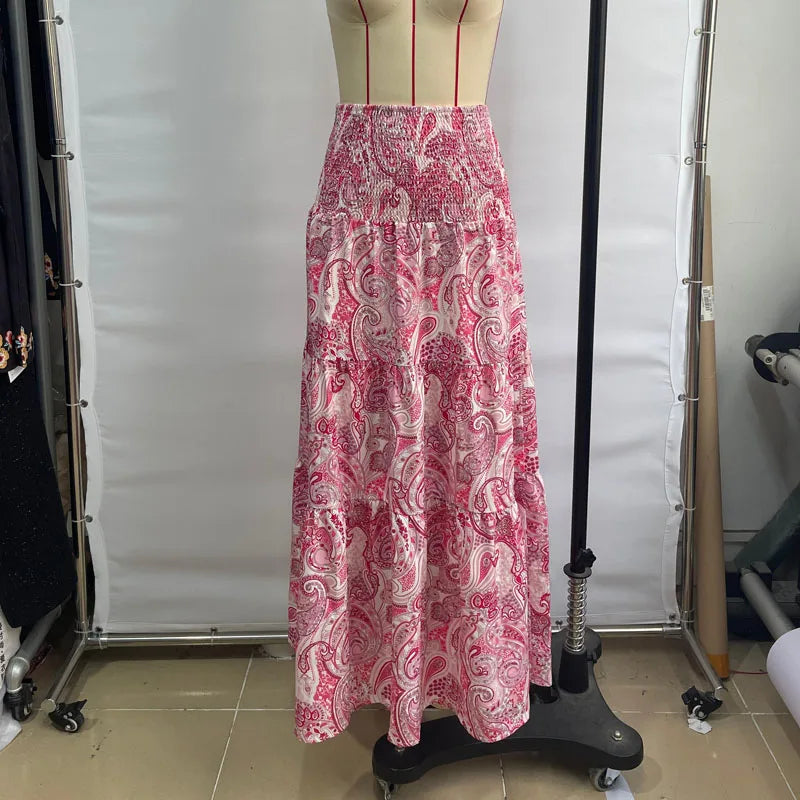 Women’s Elastic Waist A-Line Skirt