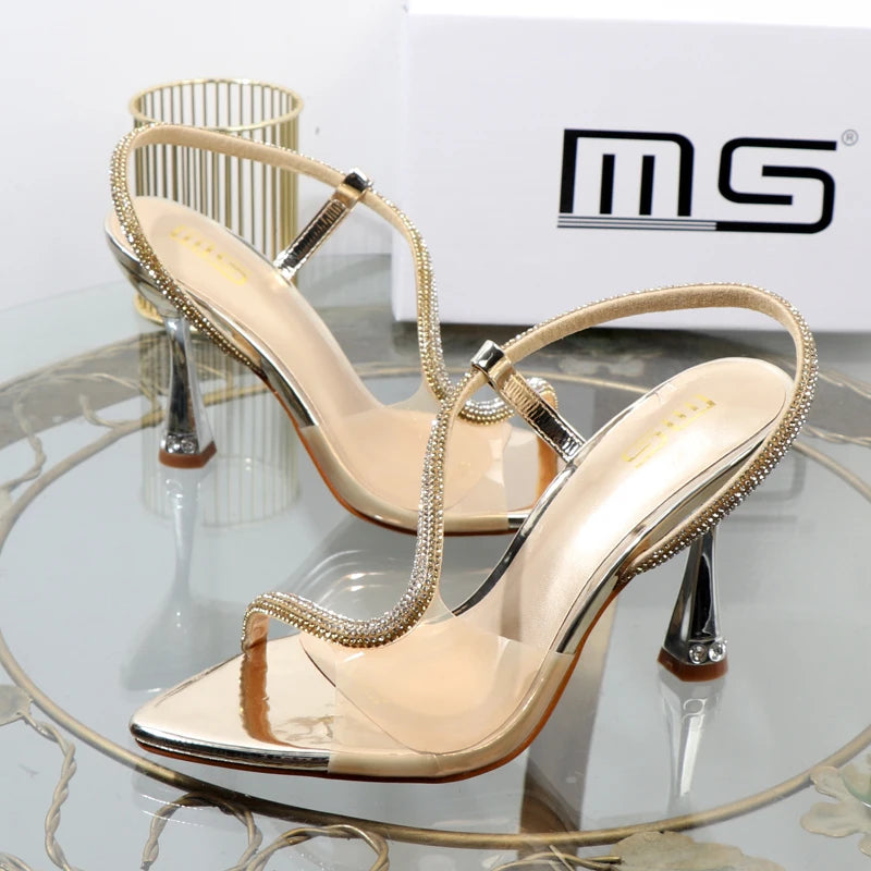 Women’s Stiletto Rhinestone Sandals