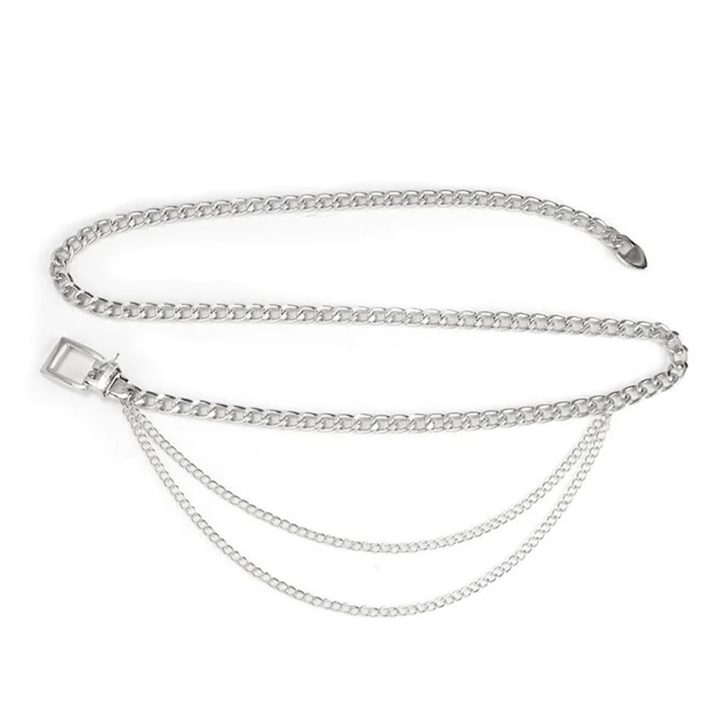 Women’s Multi-Layer Metal Chain Waist Belt