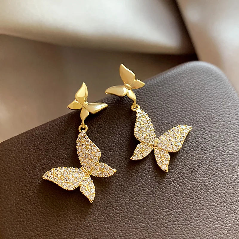 Women’s Butterfly Pearl Earrings