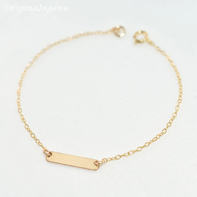 Handmade Gold-Filled Bar Bracelet