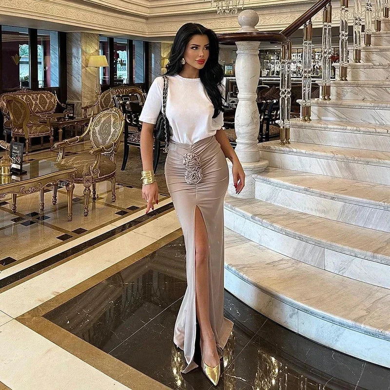 Women’s High-Waist Split Skirt – Summer Streetwear