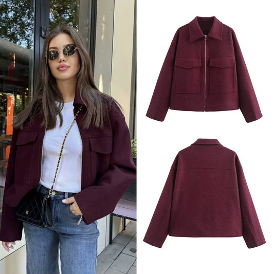 Women’s Suede Oversized Bomber Jacket