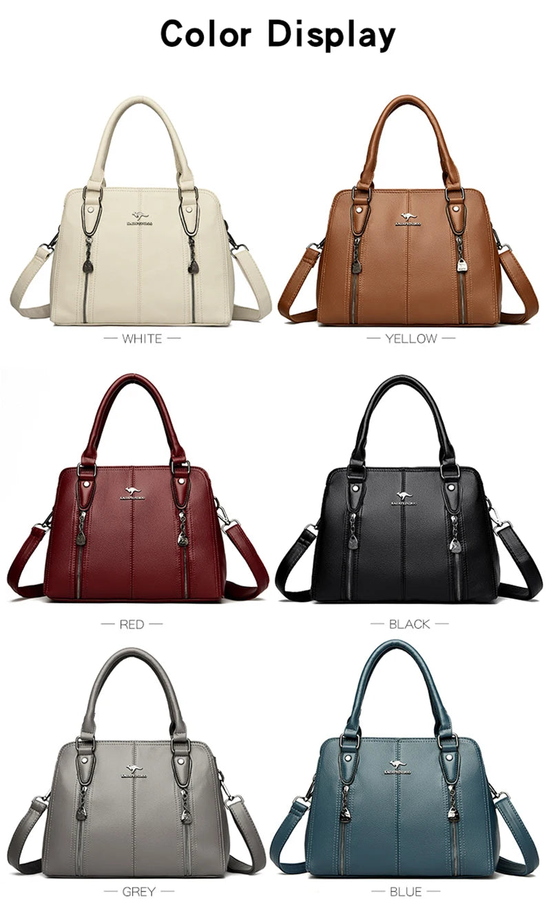 Women’s Luxury Leather Tote – Designer Large Shoulder Bag