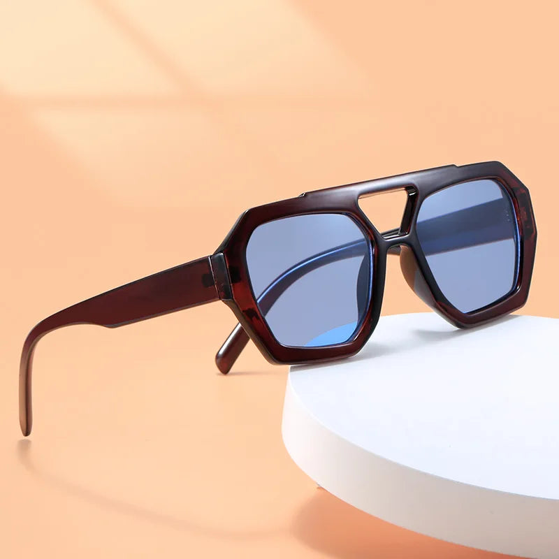 Unisex Vintage Square Sunglasses