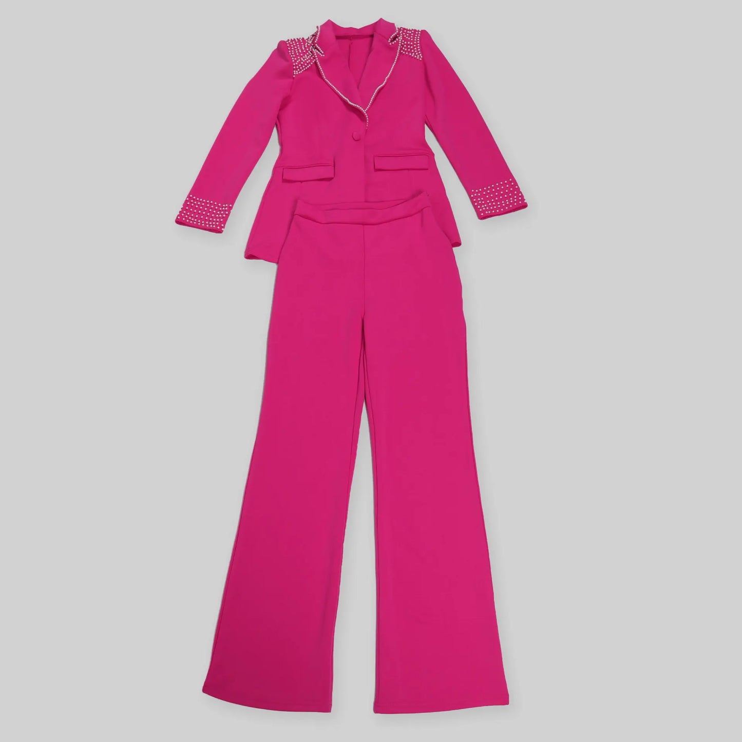 Women’s Two-Piece Pant Set – Y2K Blazer & High-Waist Slim Pants