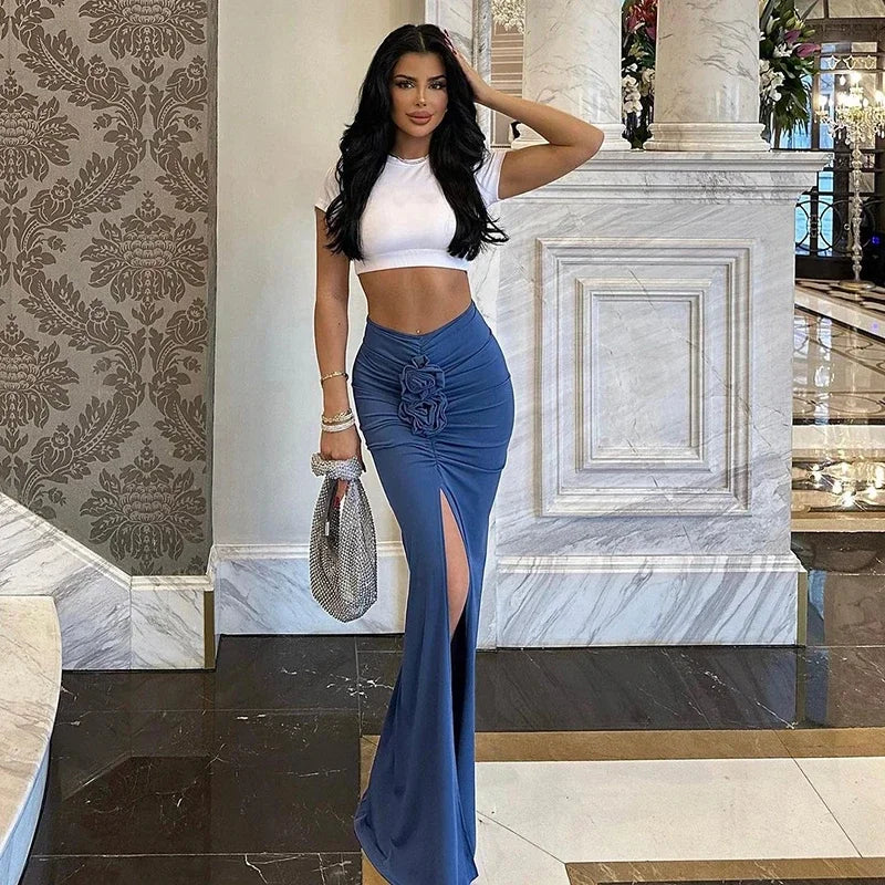 Women’s High-Waist Split Skirt – Summer Streetwear