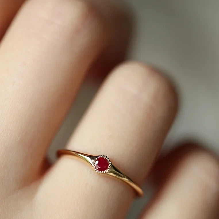 Women’s Classic Ruby Stacking Ring