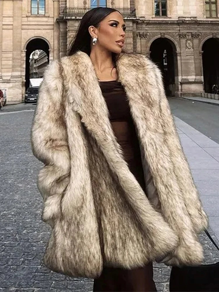 Women’s Luxury Faux Fur Coat