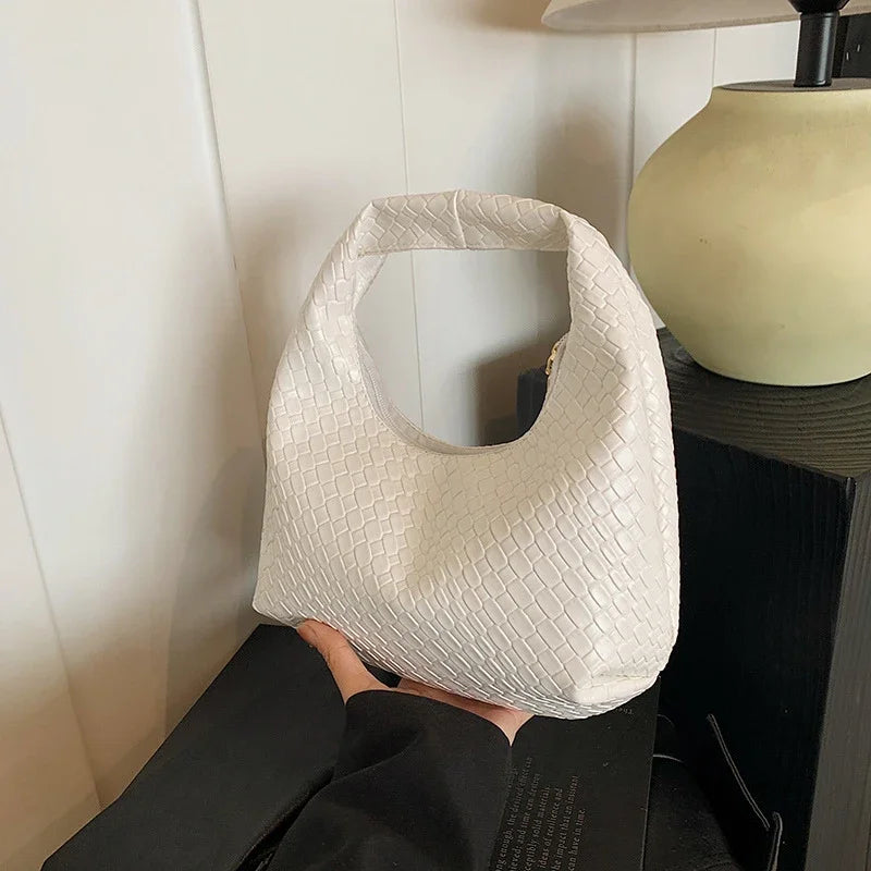 Women’s Woven PU Leather Handbag