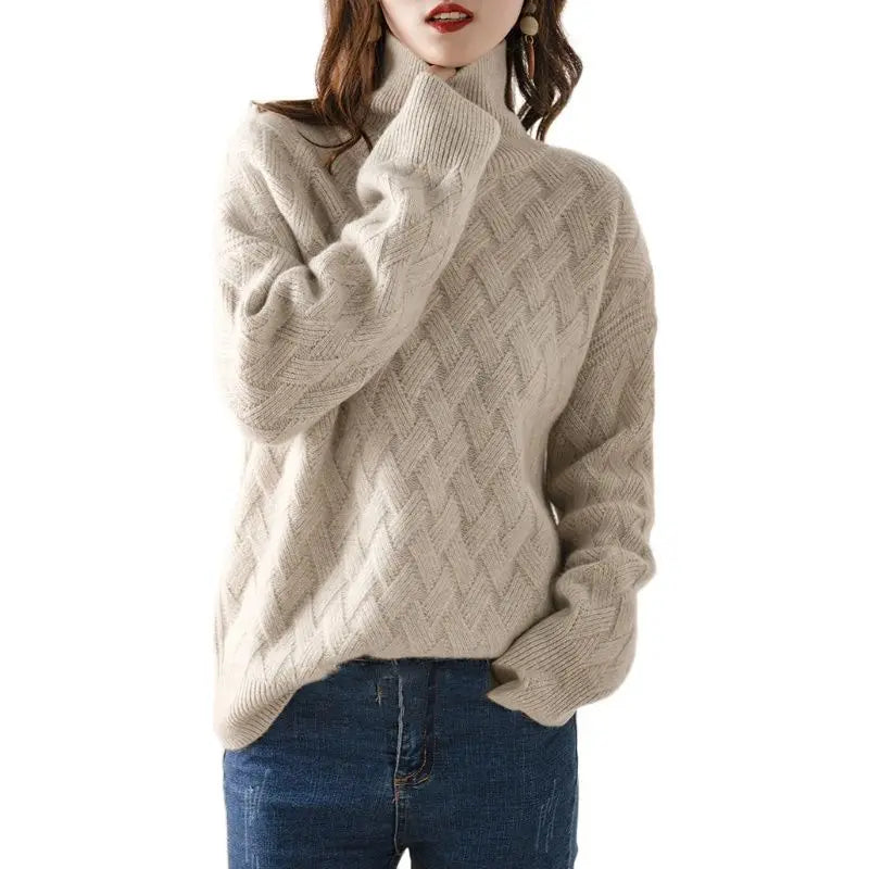 Women’s Oversize Cashmere Sweater – Long Sleeve